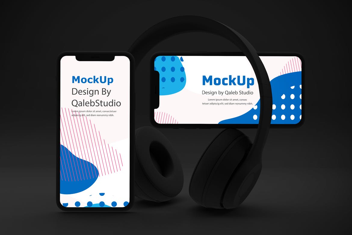 Dark iPhone Music App Mockup