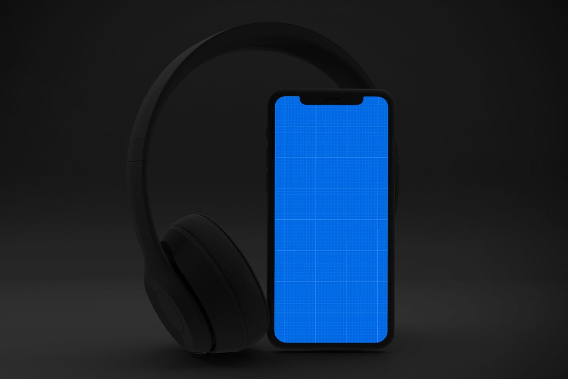 Dark iPhone Music App Mockup