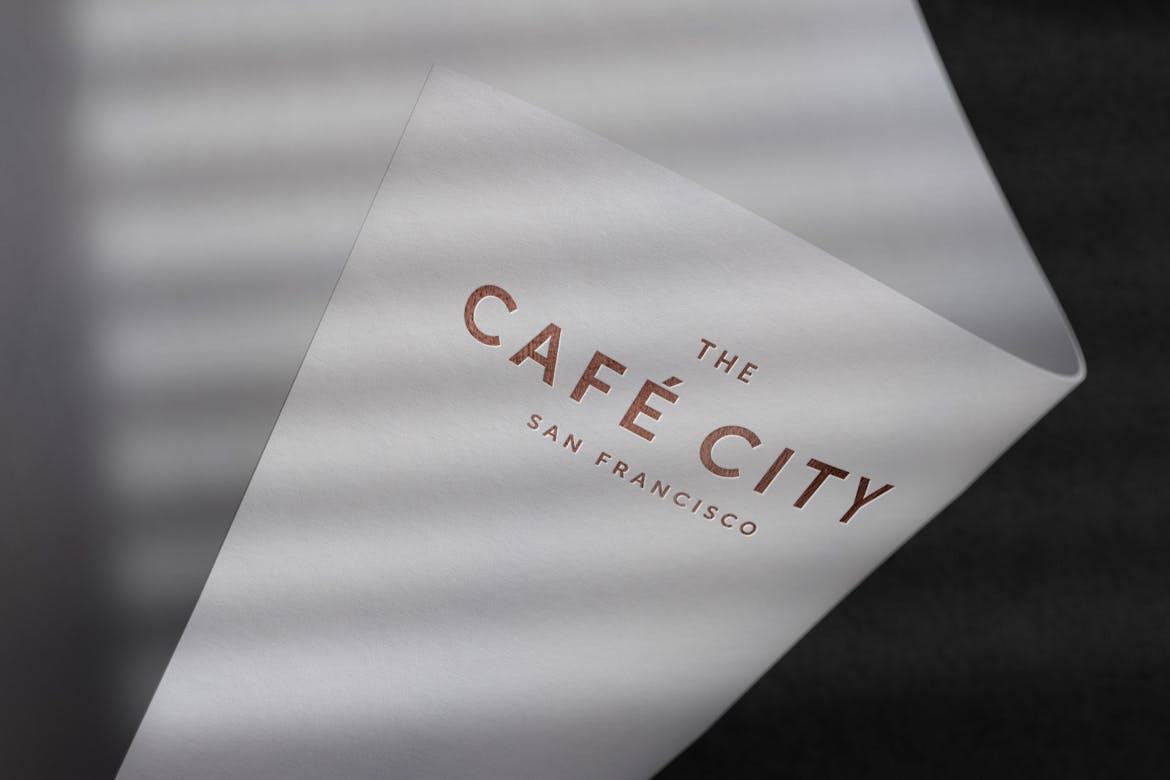 Debossed Logo Mockup on Uncoated Paper
