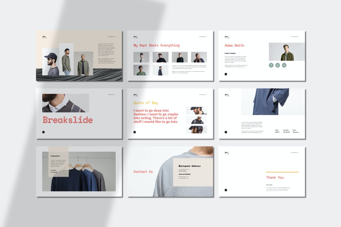 Dept - Fashion Presentation Google Slides