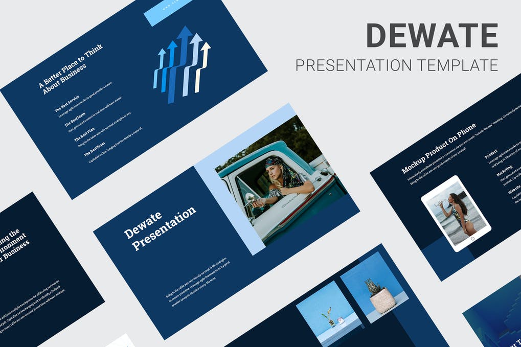 Dewate - Blue Color Tone Keynote