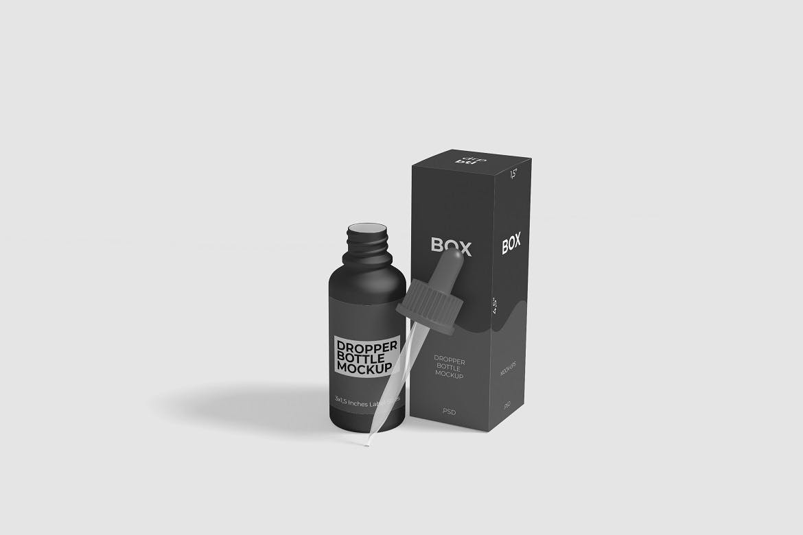 Dropper Bottle and Box Mockups Set