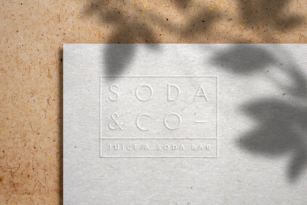 Embossed Logo Mockup on Kraft Paper