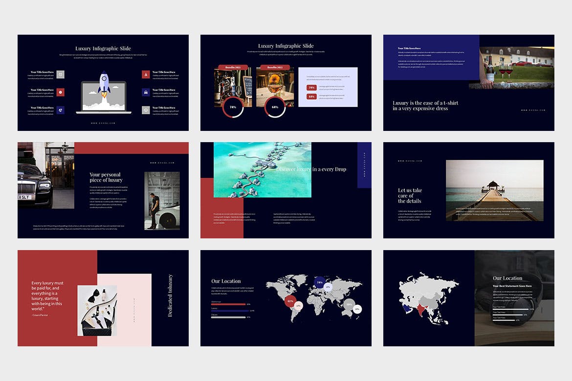 Evoza : Luxury Lifestyle Google Slides