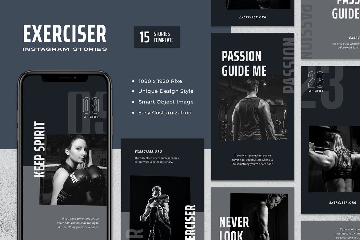 Exerciser - Gym & Fitness Instagram Stories