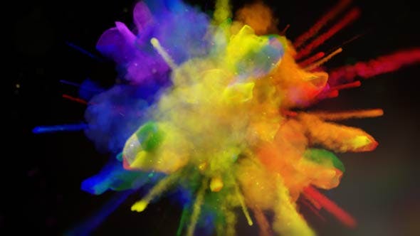 Exploding Colors Logo Reveal
