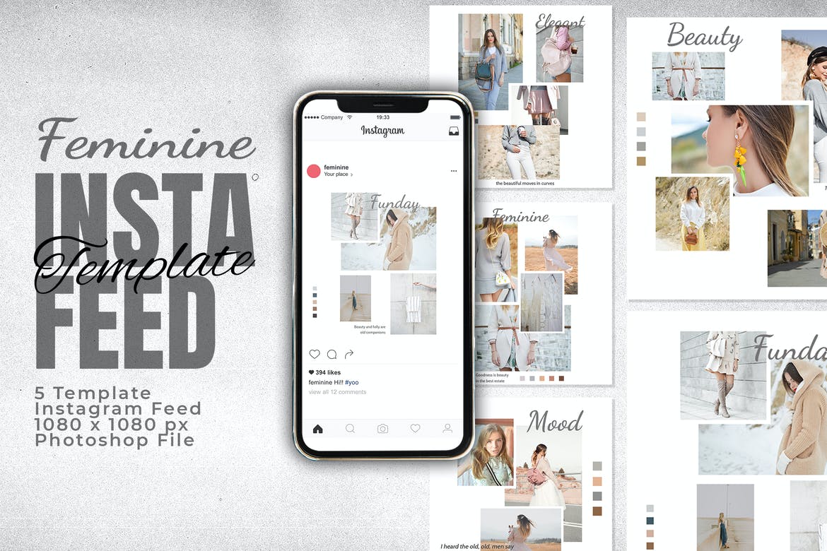 Feminine Instagram Feed Post Template