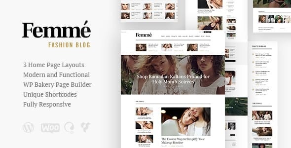 Femme - An Online Magazine & Fashion Blog WordPress Theme