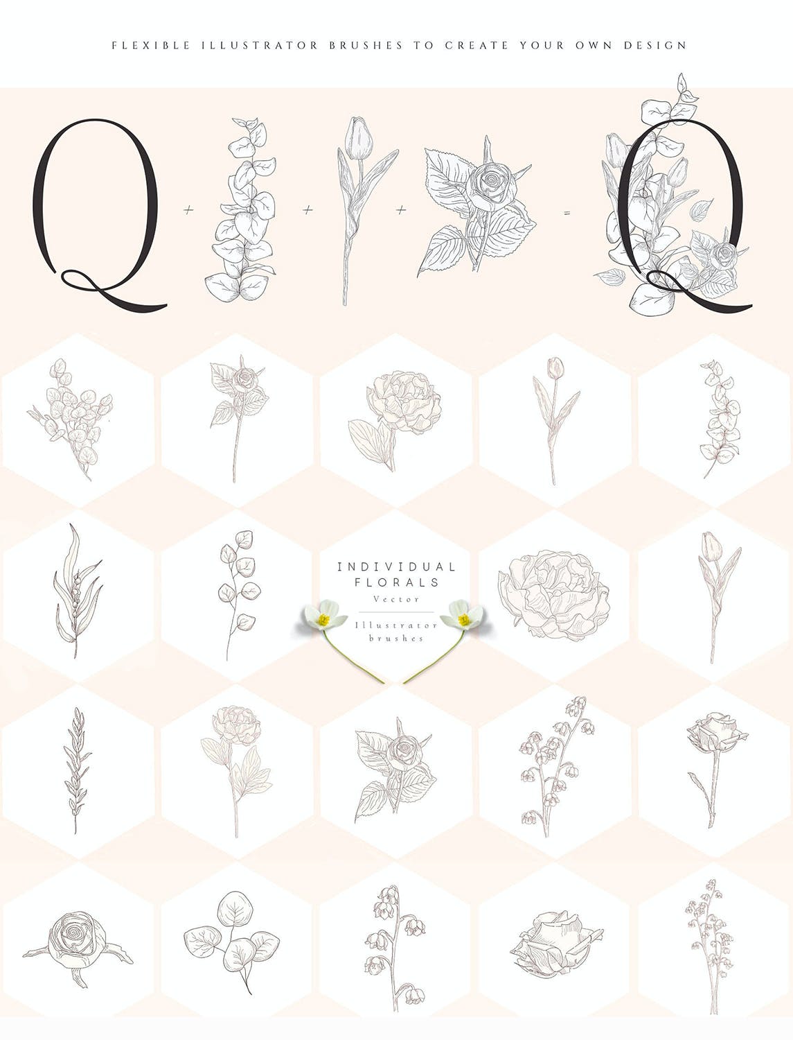 Floral Flexible Illustrator Brushes