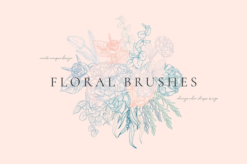 Floral Flexible Illustrator Brushes
