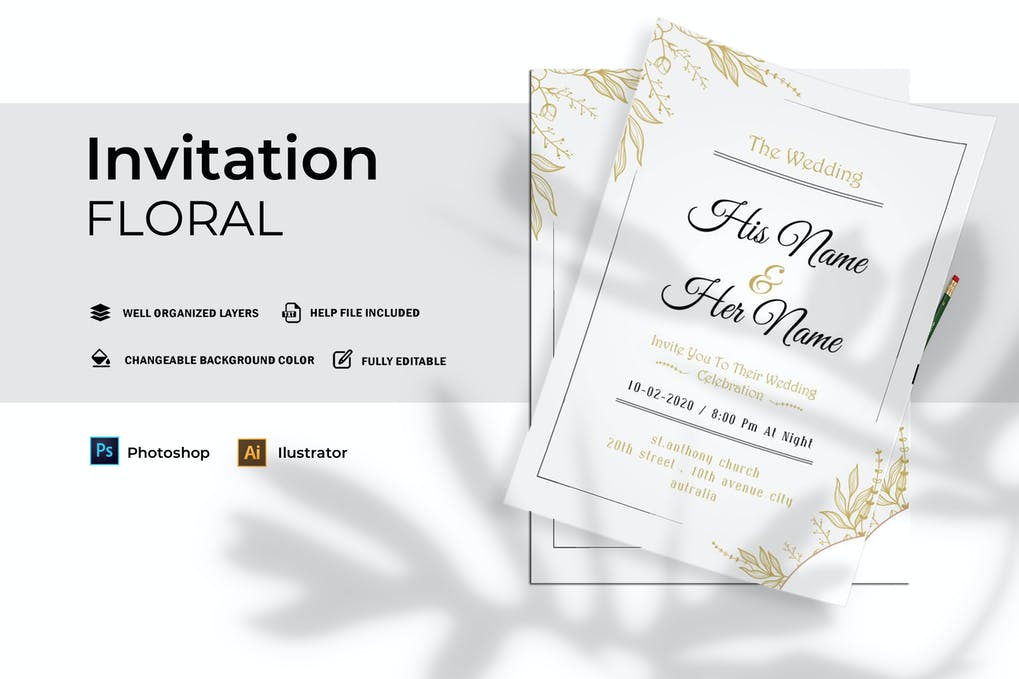 Floral Wedding | Invitation