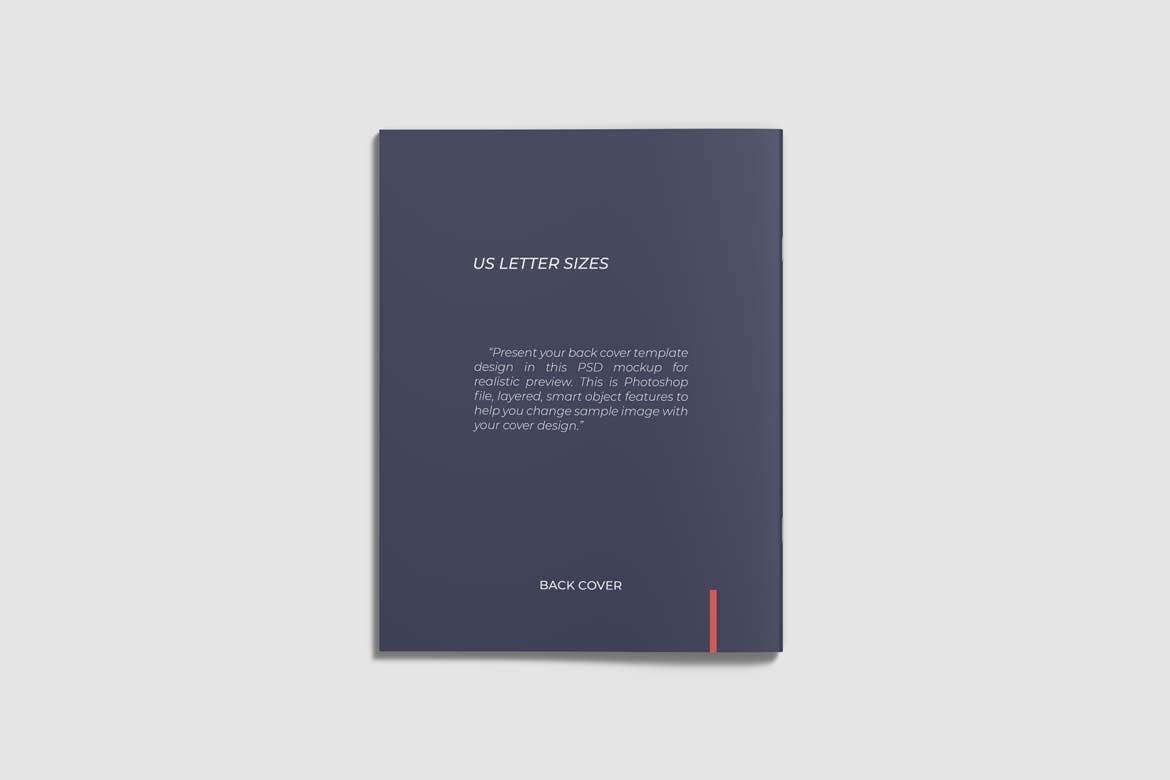 Front and Back Cover US Letter Brochure Mockups