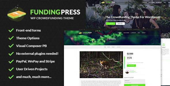 Fundingpress v5.2 - Crowdfunding WordPress Template