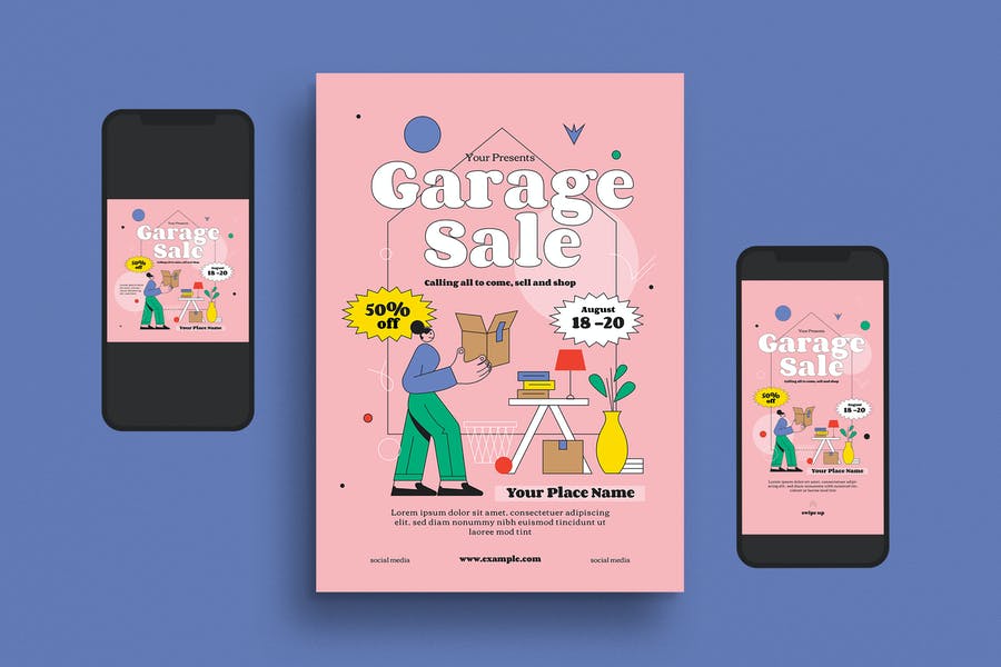 Garage Sale Flyer Set