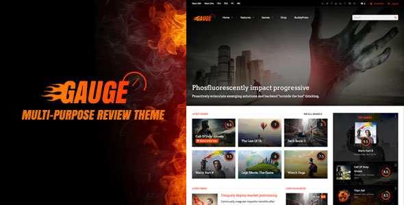 Gauge v6.42 Multipurpose WordPress Review Template