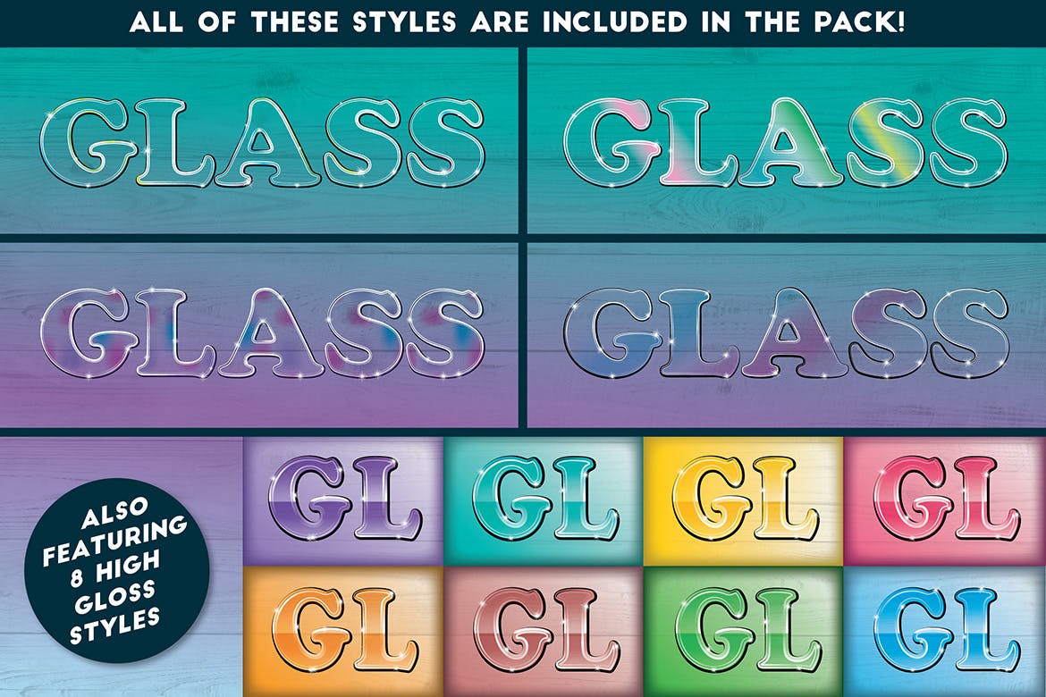 Glass & Gloss Text Effects