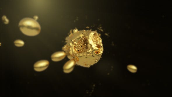Golden Liquid Logo Reveal