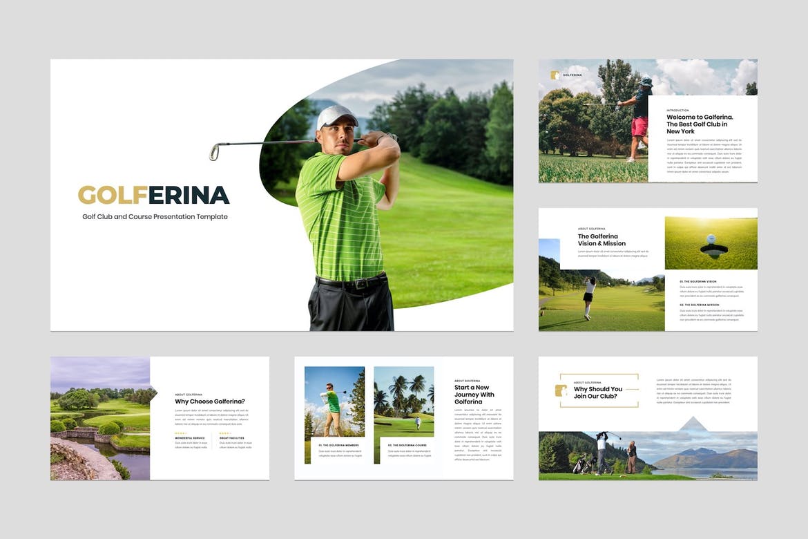 Golf Club & Resort Presentation Keynote Template