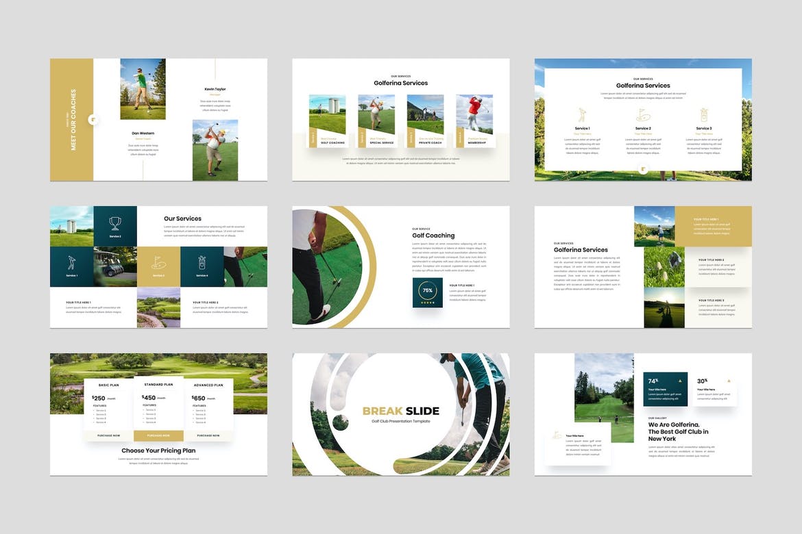 Golf Club & Resort Presentation Keynote Template