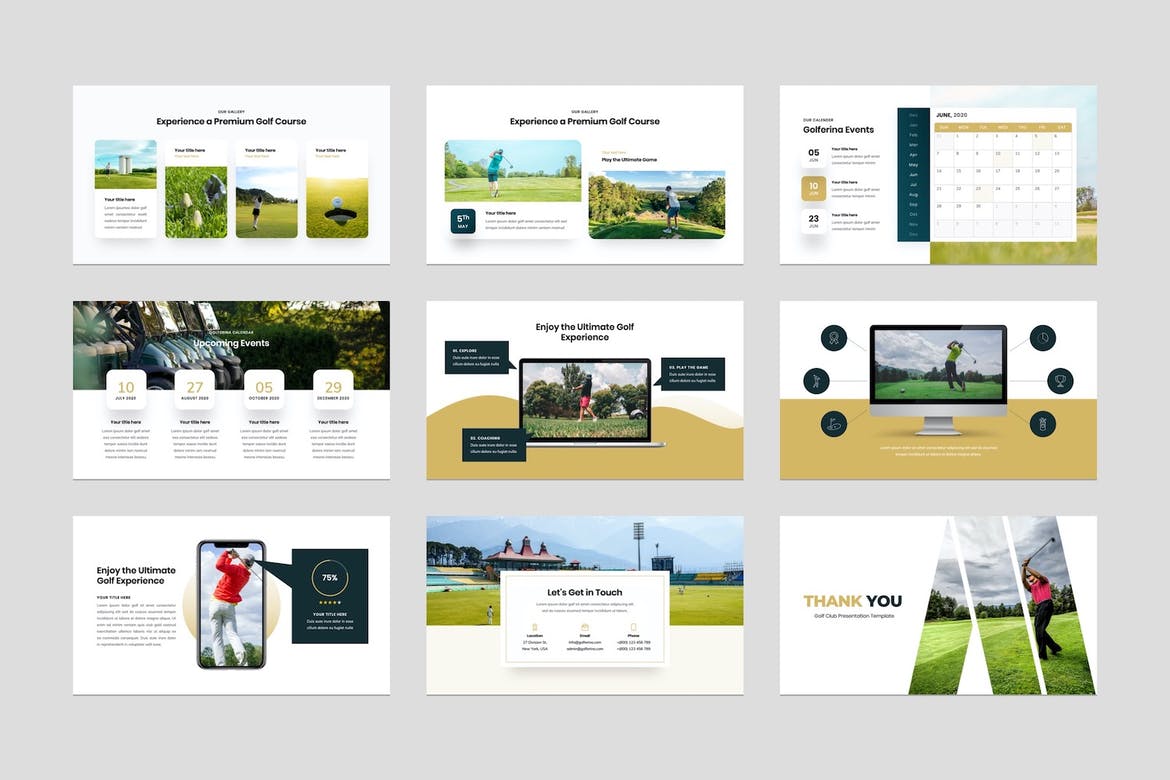 Golf Club & Resort Presentation Keynote Template
