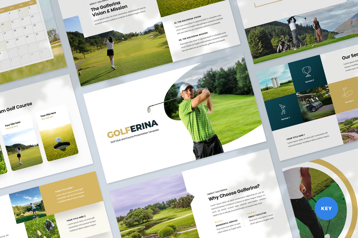 Golf Club & Resort Presentation Keynote Template