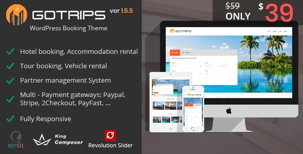 Gotrips - WordPress Travel Booking Theme