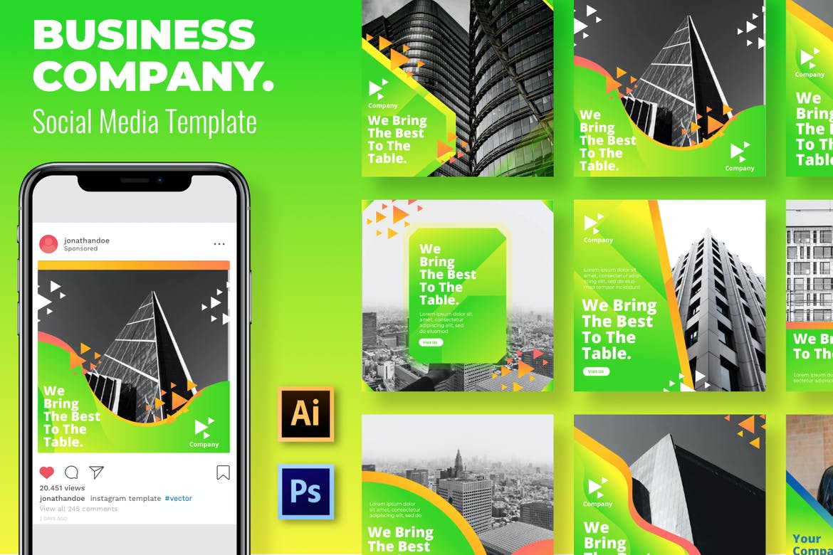 Green Business Social Media Template
