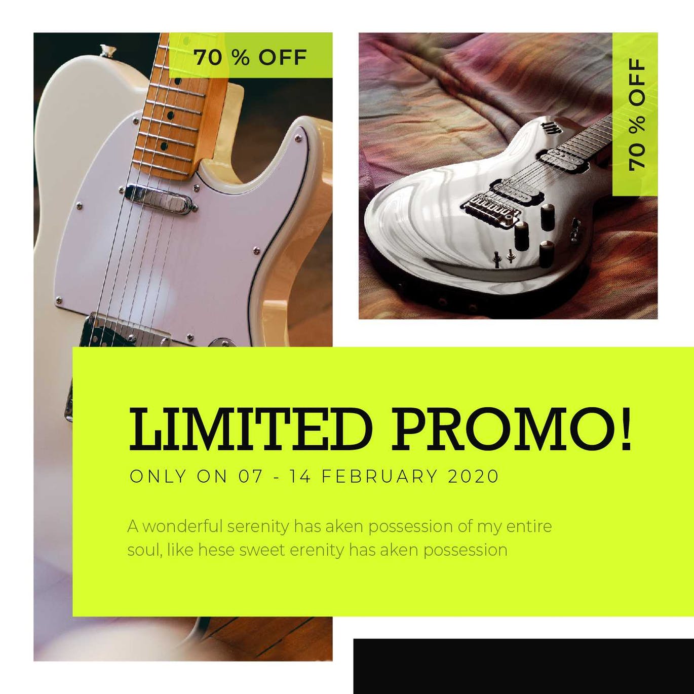 Guitar Sale Instagram Feed Powerpoint Template