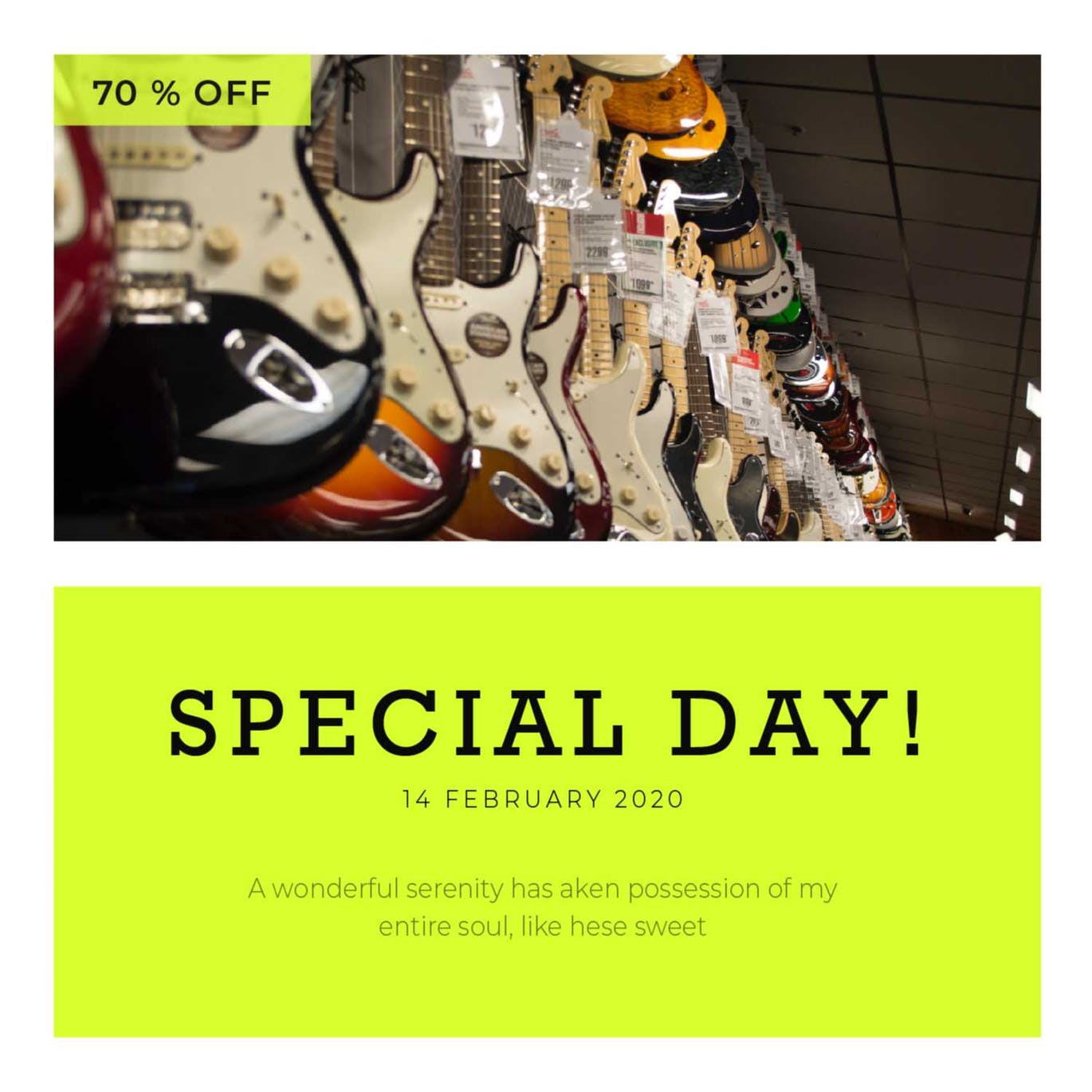 Guitar Sale Instagram Feed Powerpoint Template