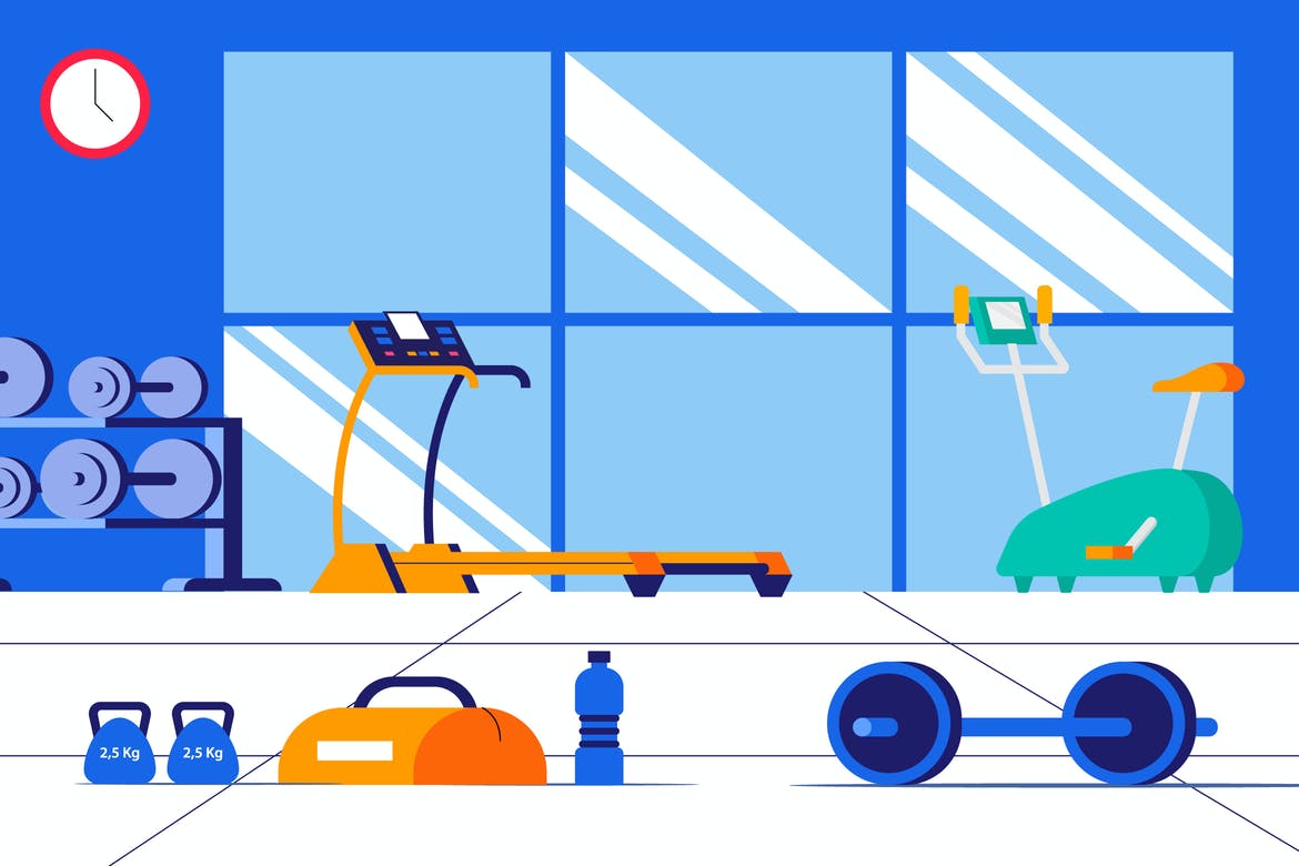 Gym - Background Illustration