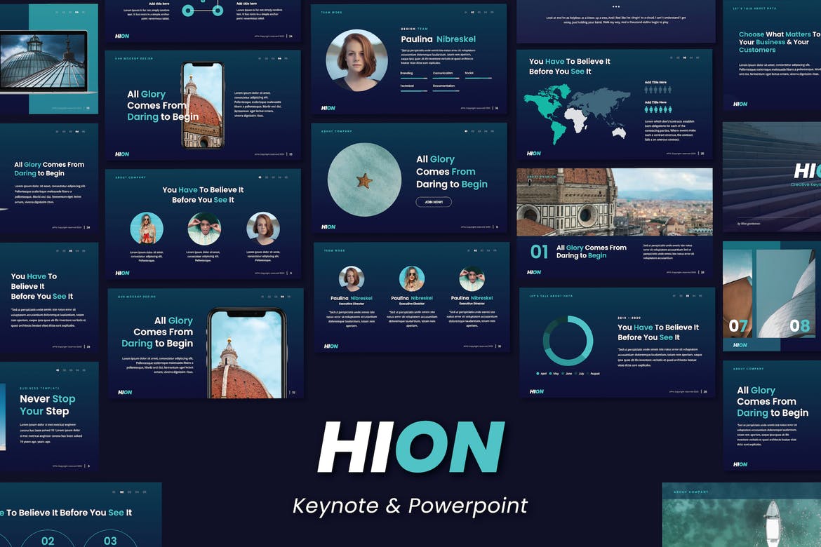 HION - Powerpoint & Keynote Template - Slidewerk