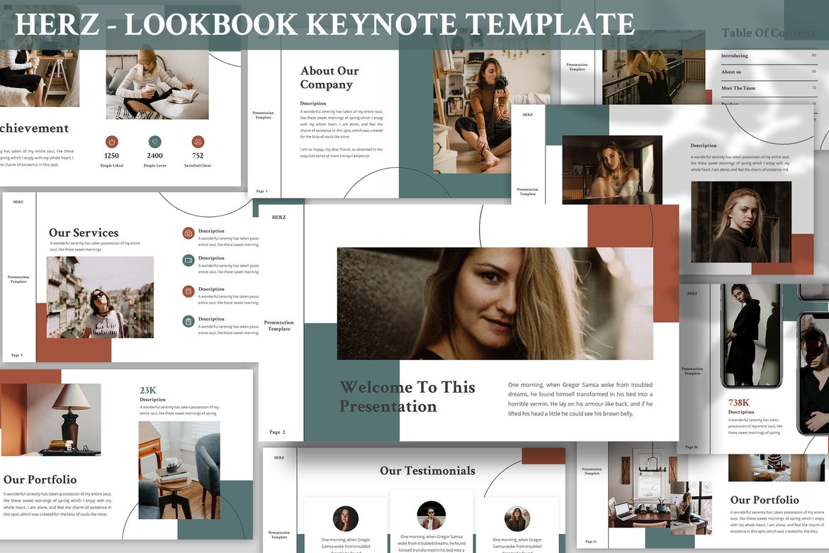 Herz - Lookbook Keynote Template