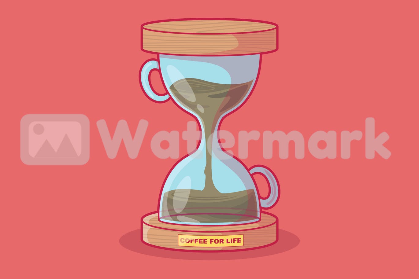 Hourglass filled with coffee