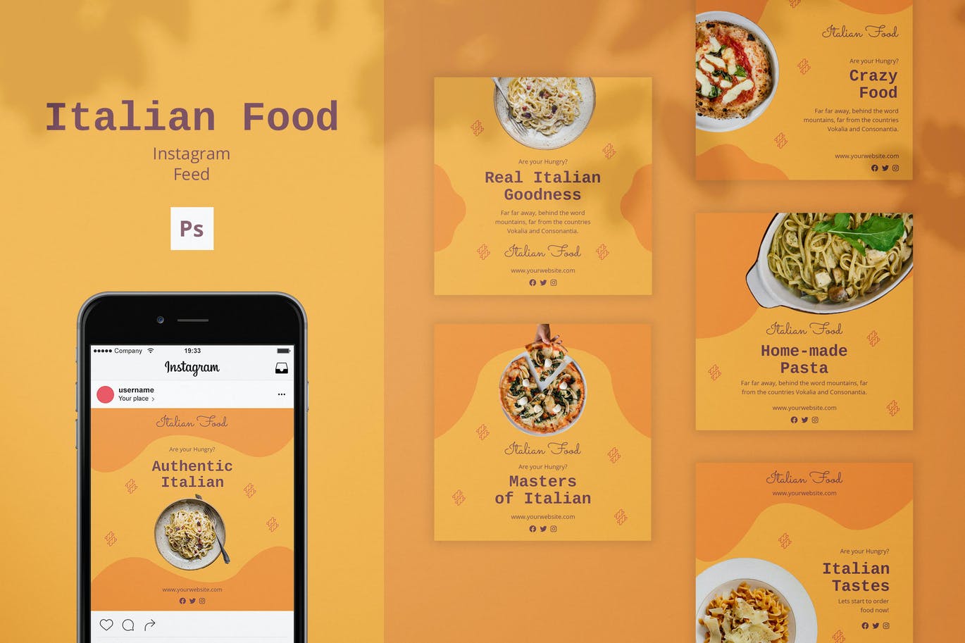 Italian Food Instagram Feed Post
