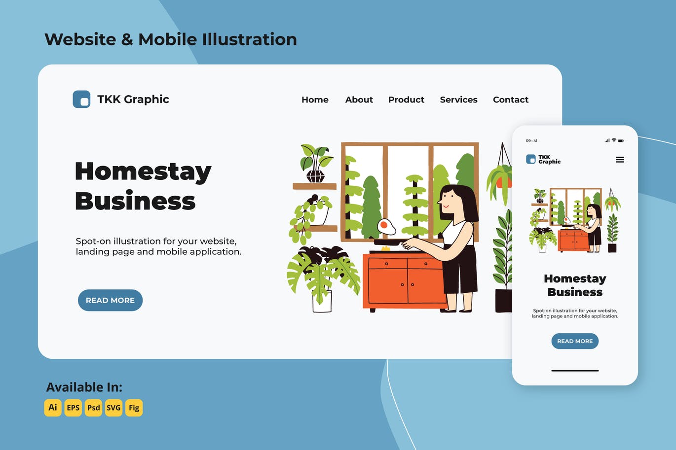 Kitchen activity in homestay web and mobile