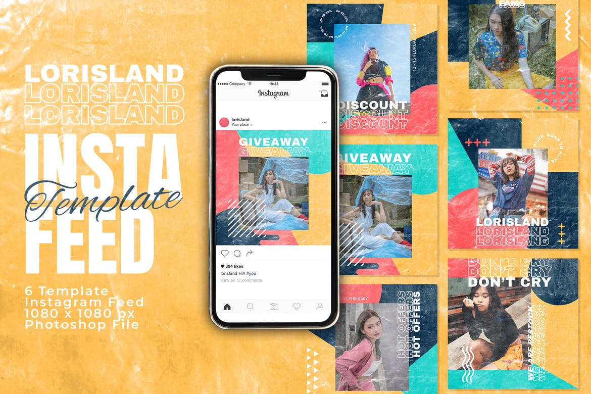 Lorisland Instagram Feed Post Template