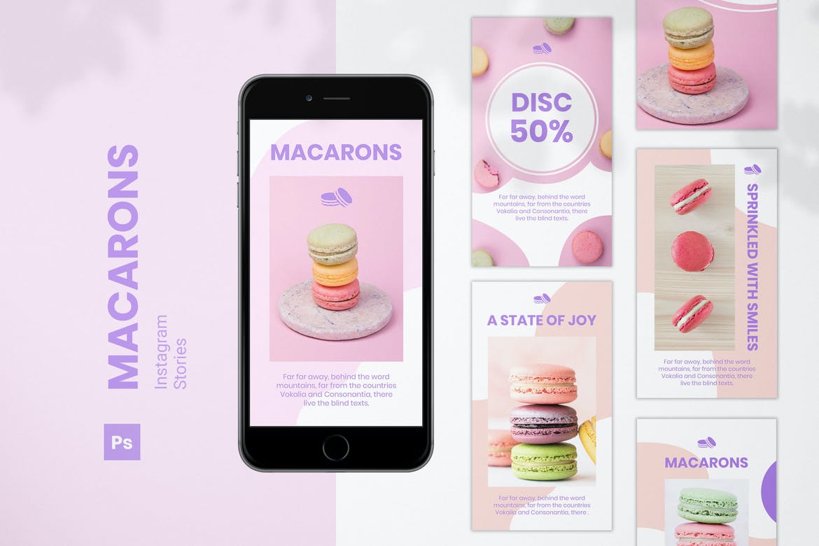 Macarons Instagram Stories