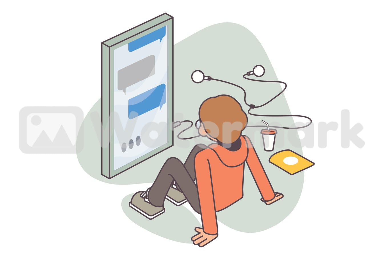 Man waiting for message