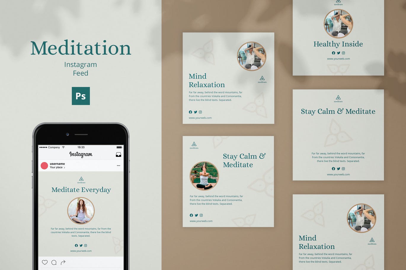 Meditation Instagram Feed Post Template