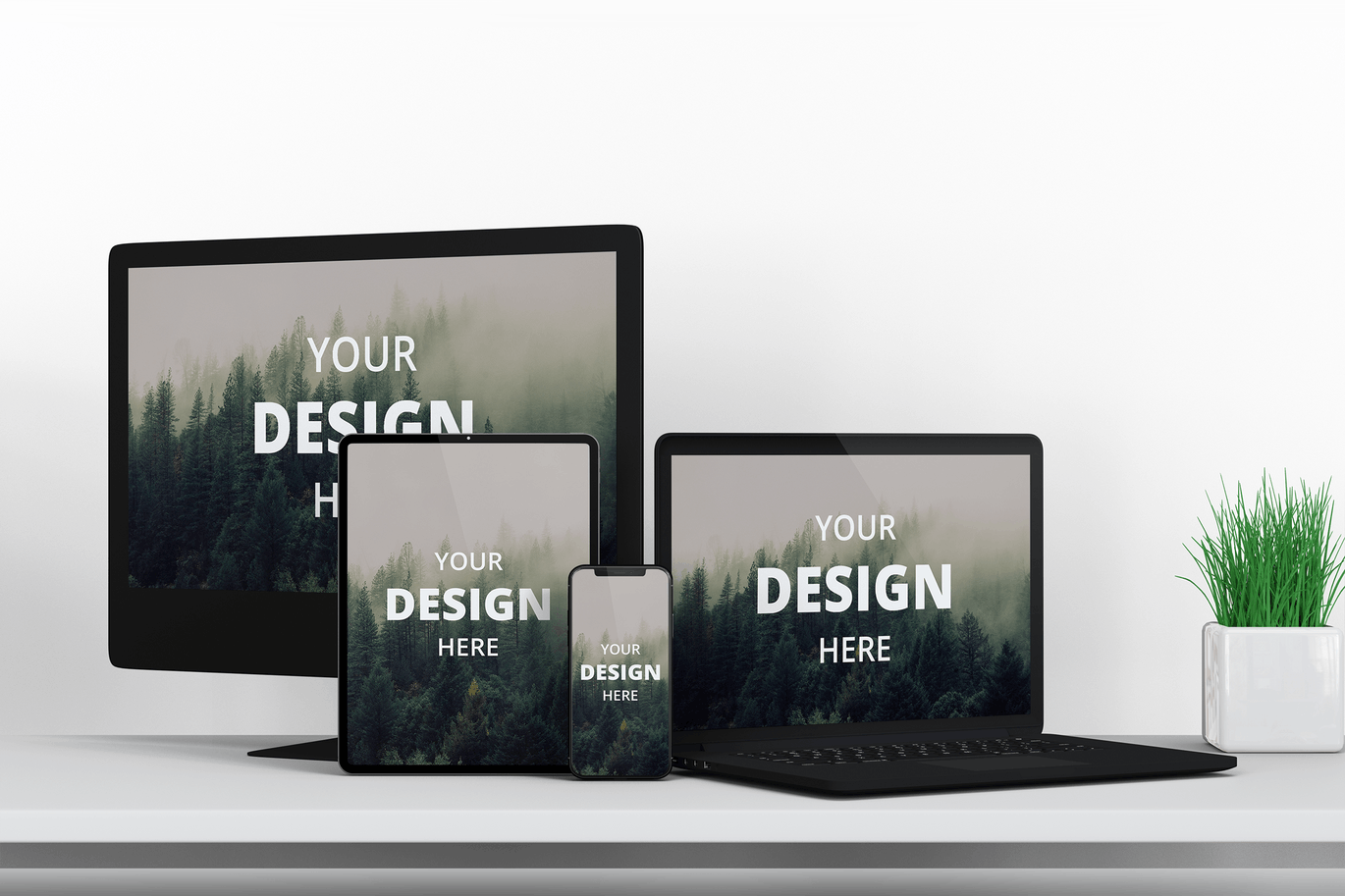 Multi Devices Mockup All Angles View