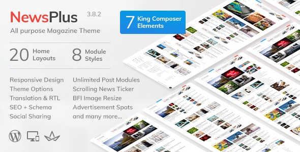NewsPlus v3.8.0 - News WordPress Template