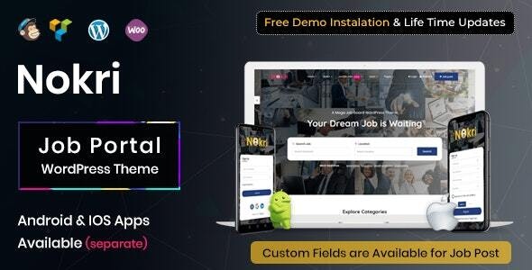 Nokri v1.3.3 - WordPress Job Search Site Template