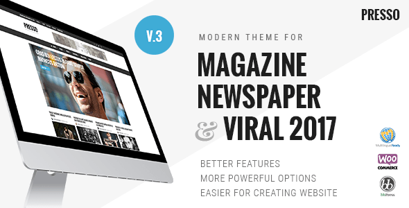 PRESSO v3.3.7 - premium WordPress theme for blogs and news sites