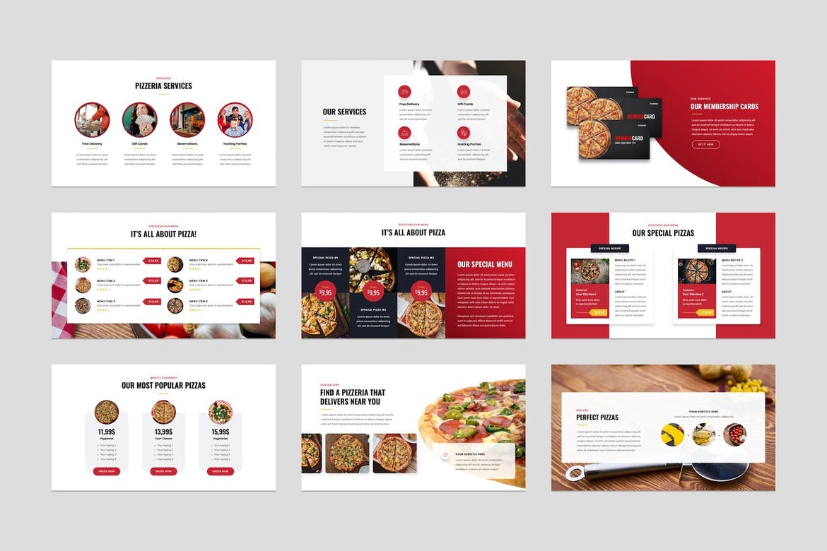 Pizza and Fast Food Keynote Presentation Template