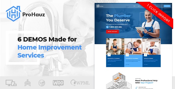 ProHauz v1.0.5 - Template for Handyman and Plumber WordPress