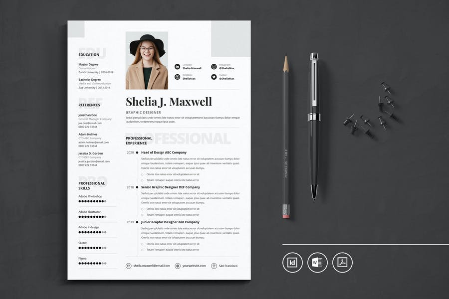 Professional CV Resume Indesign Template Vol.23