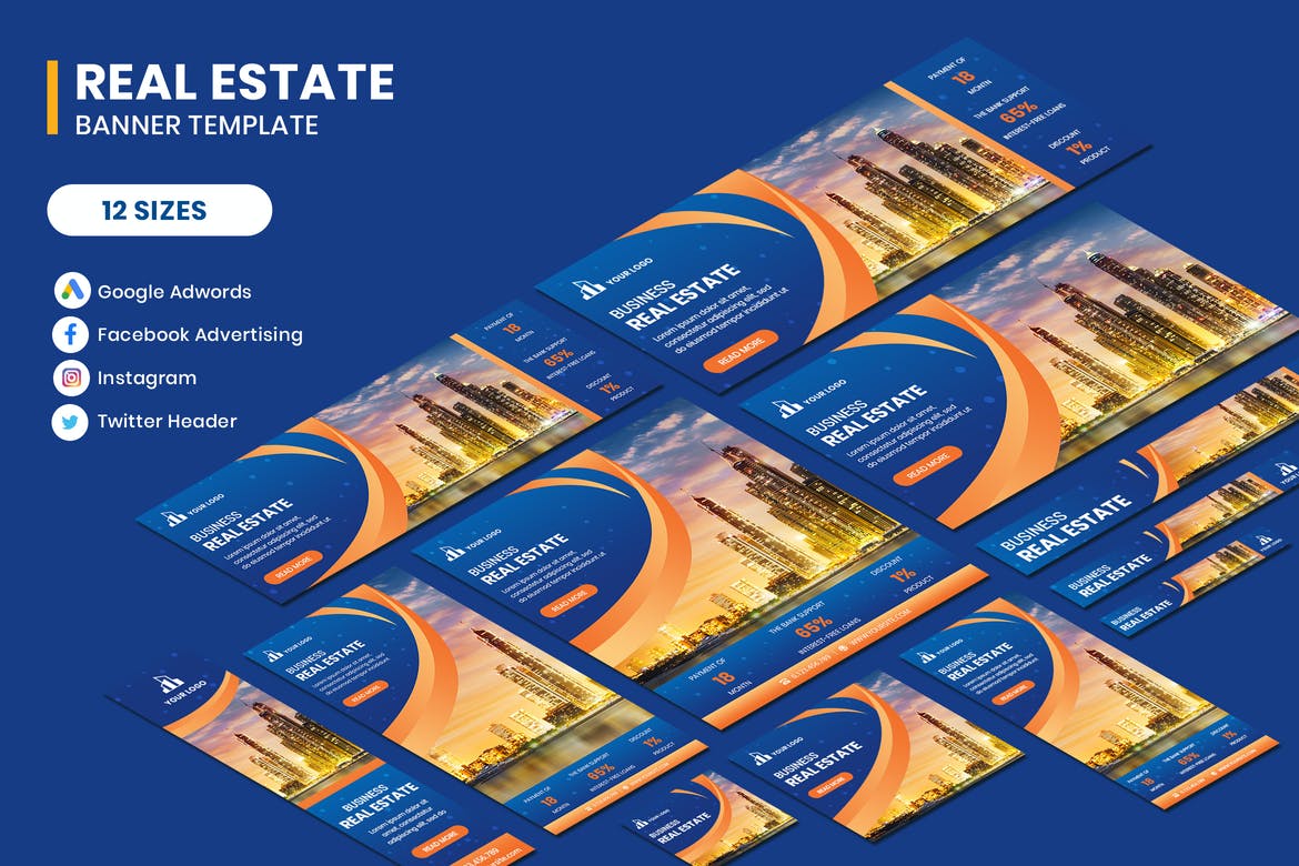 Real Estate Google Adwords Banner Template