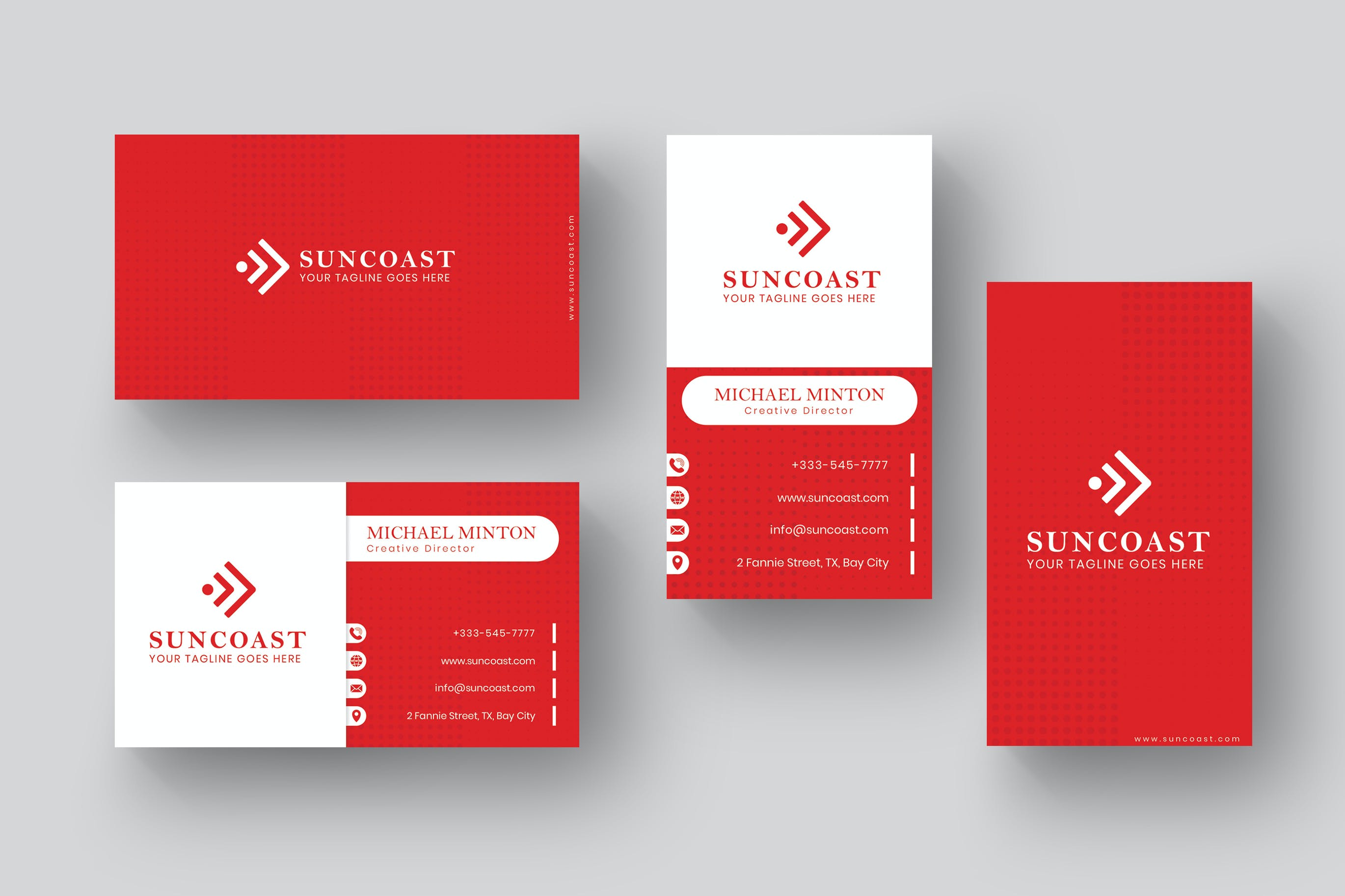 Red Card Name Horizontal and Vertical