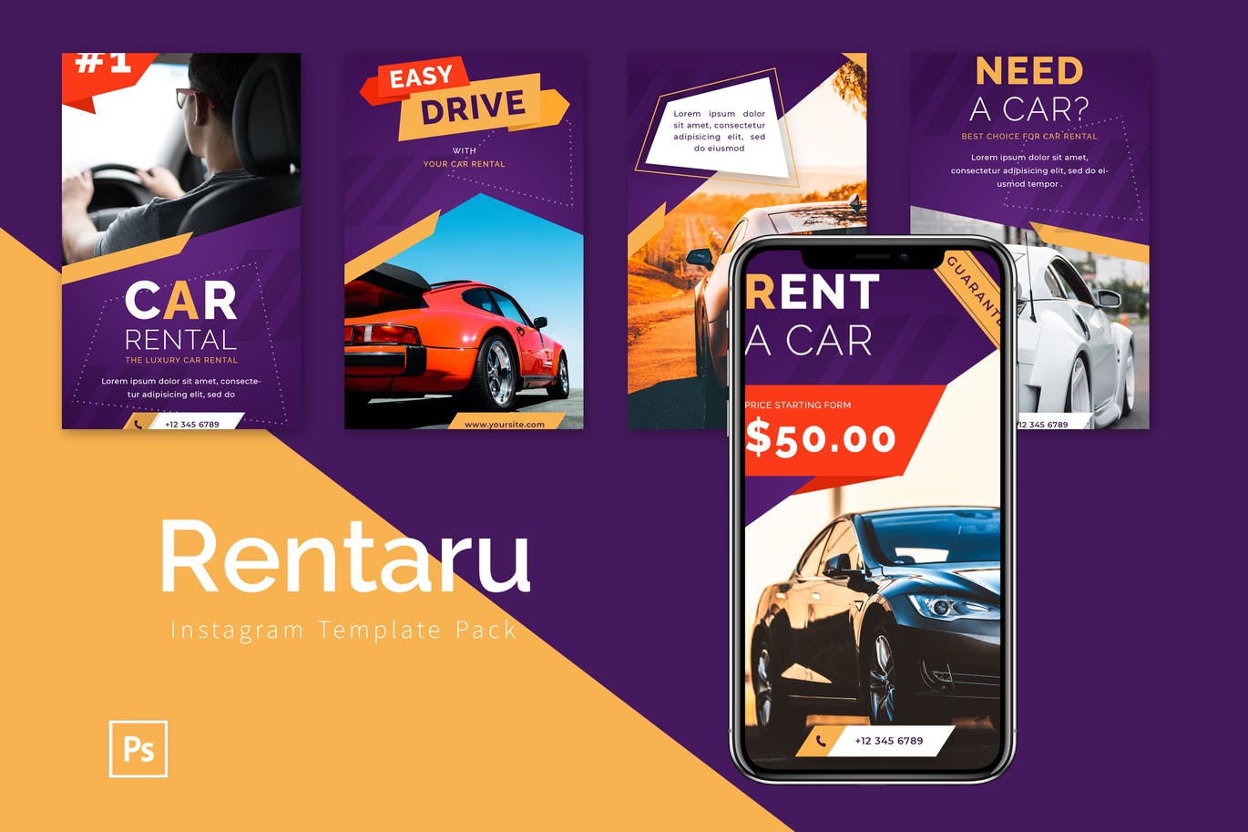 Rentaru - Instagram Template Pack
