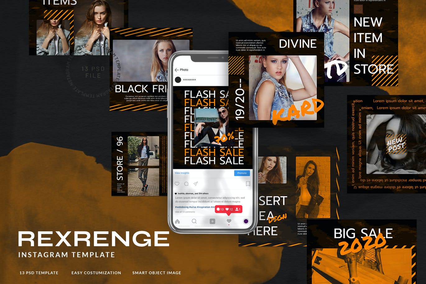 Rexrenge Instagram Template for Fashion Streetwear